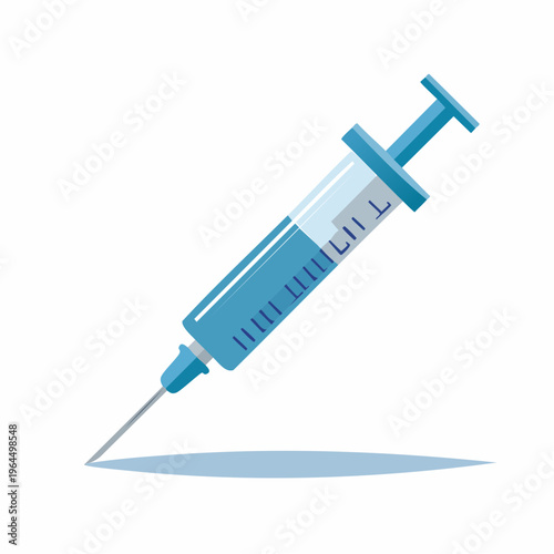 シンプルな注射器のベクターアイコン（医療・病院）