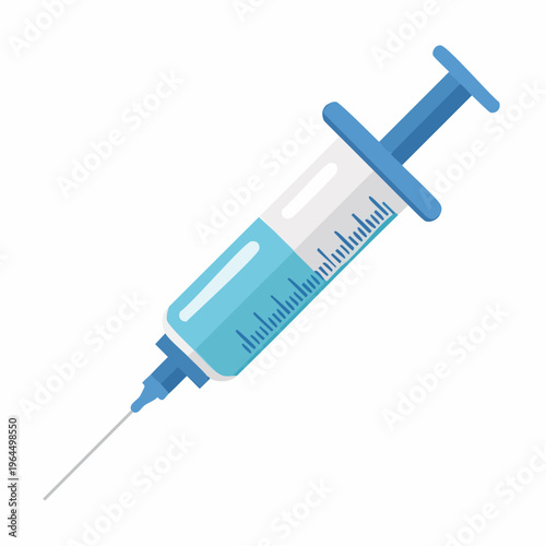 シンプルな注射器のベクターアイコン（医療・病院）