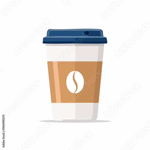 シンプルなテイクアウト用コーヒーカップのベクターアイコン