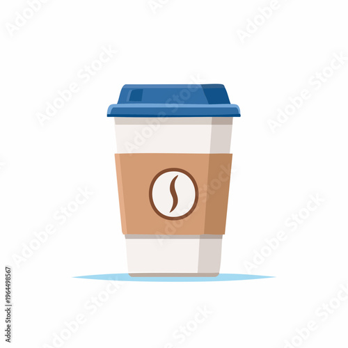 シンプルなテイクアウト用コーヒーカップのベクターアイコン
