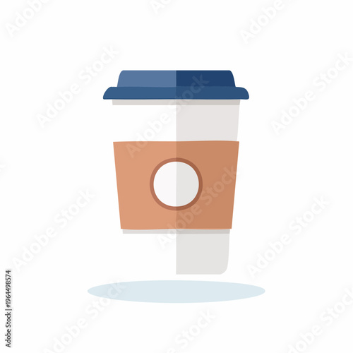 シンプルなテイクアウト用コーヒーカップのベクターアイコン