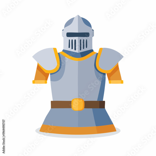 シンプルな甲冑（鎧）のベクターアイコン（侍・武将）