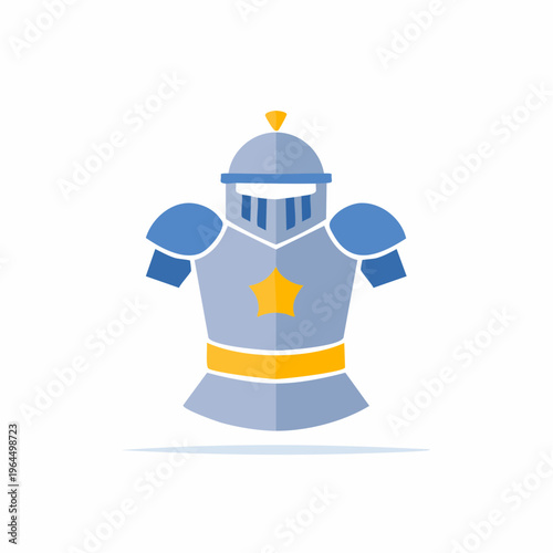 シンプルな甲冑（鎧）のベクターアイコン（侍・武将）