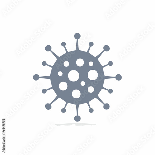 シンプルなウイルス細胞のベクターアイコン（医療・感染症）