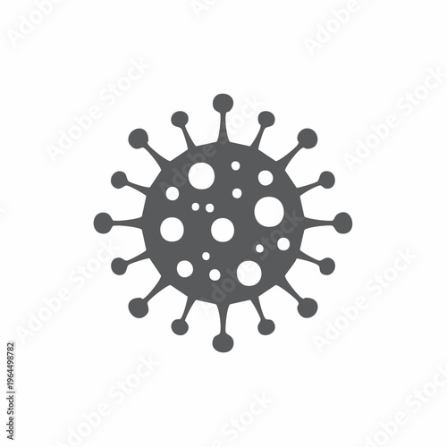 シンプルなウイルス細胞のベクターアイコン（医療・感染症）