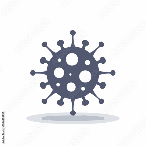 シンプルなウイルス細胞のベクターアイコン（医療・感染症）