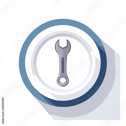 シンプルなレンチのベクターアイコン（工具・DIY）