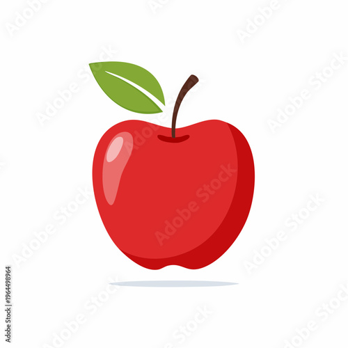 シンプルなリンゴのベクターアイコン（フルーツ）