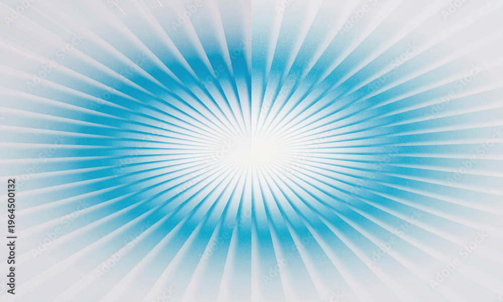Obraz premium Blue light burst effect on white background