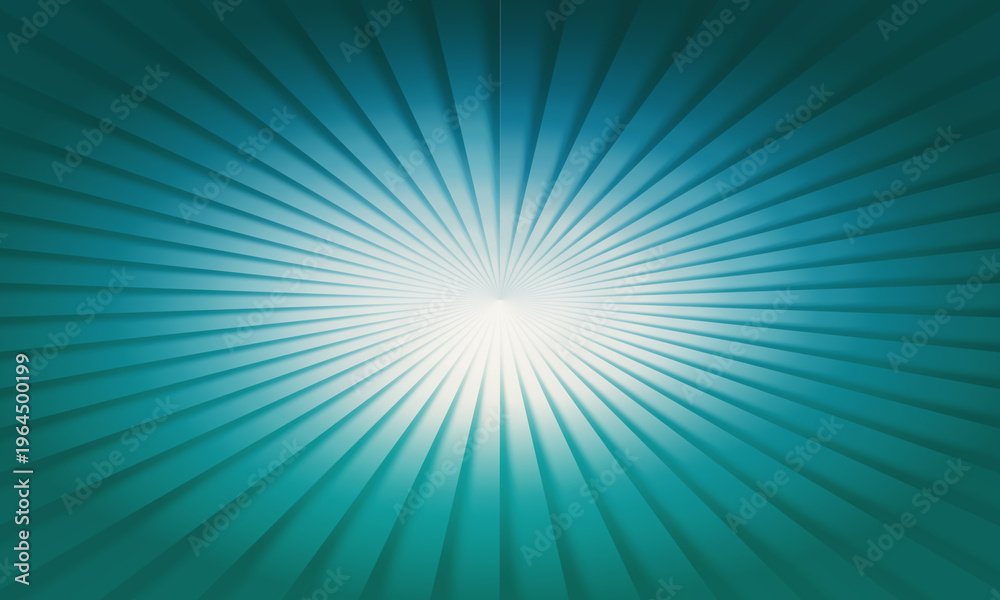 Obraz premium Vibrant teal background with radiant sunburst effect