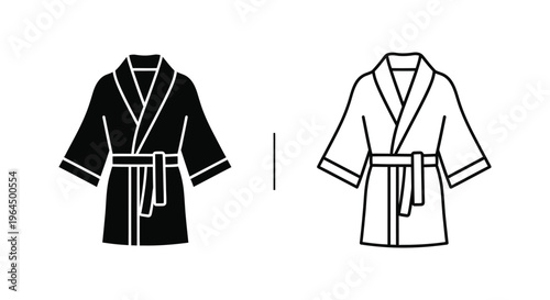 Black and white robe illustration Vector