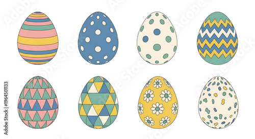 Easter Themed Sticker Set: Chocolate Bunny, Cute Chick, and Decorative Eggs