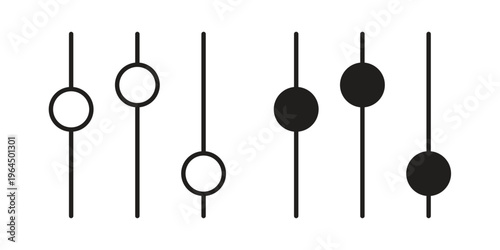 Settings sliders icons collection vector design illustration isolated. EPS10
