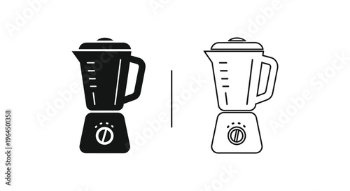 Blender comparison icon black white Vector