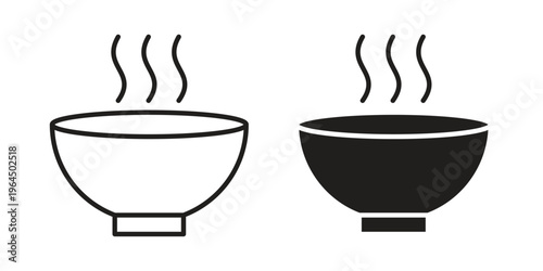 Soup icons collection vector design illustration isolated. EPS10