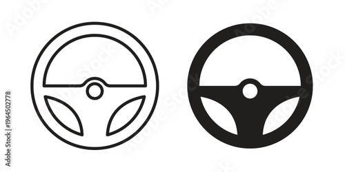 Steering wheel icons collection vector design illustration isolated. EPS10