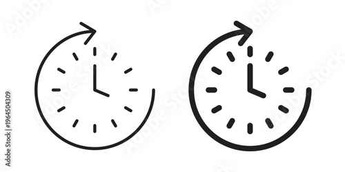 Time forward icons collection vector design illustration isolated. EPS10