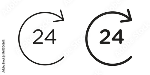 Time twenty four icons collection vector design illustration isolated. EPS10