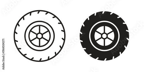 Tire icons collection vector design illustration isolated. EPS10