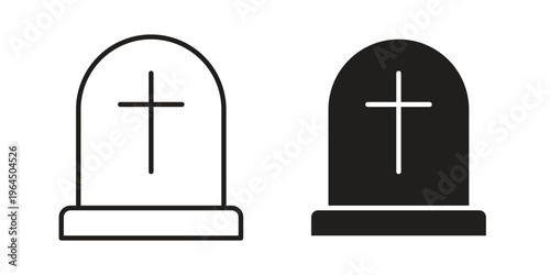 Tombstone icons collection vector design illustration isolated. EPS10