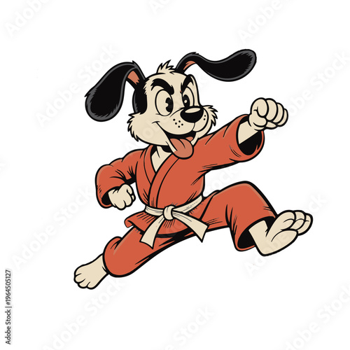 PrRetro Kung Fu Dog