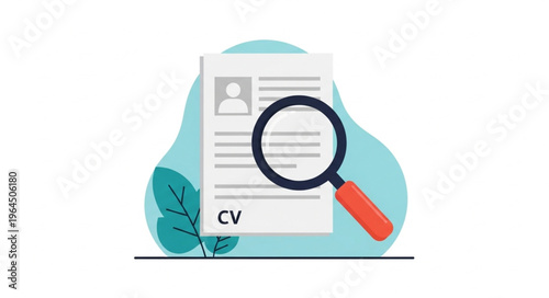 Resume Under Magnifying Glass - Job Search and Career Opportunities.