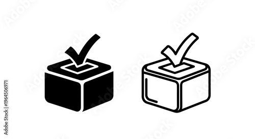 Confirmed checkmark box icon for selection and success