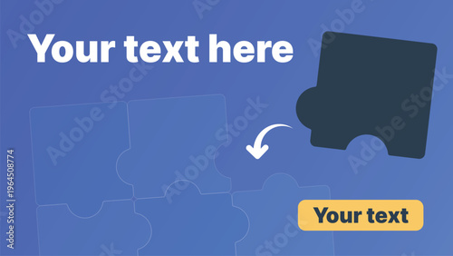 Banner template with puzzle piece