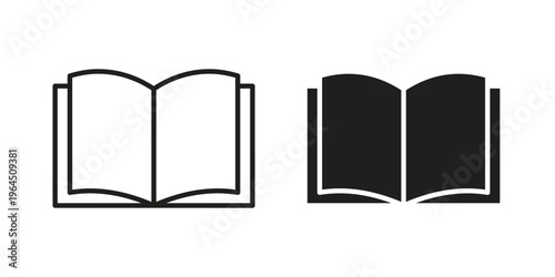 Book icons. Vector graphic. Editable vector stroke. EPS 10.