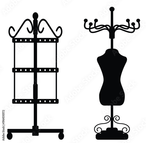 Floor clothes hanger icon design. isolated on white background. empty clothes hanger icon sign vector. vector illustration.