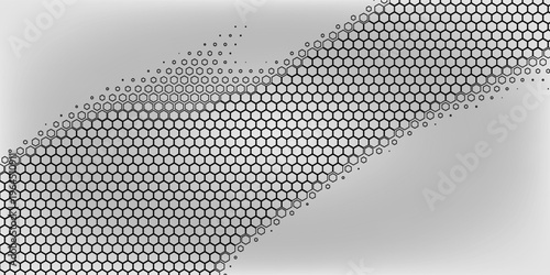 Honeycomb mosaic hexagons background. Black honeycomb on a white background. Plain hexagon grid with bold cells. Hexagon cells. EPS vector illustration