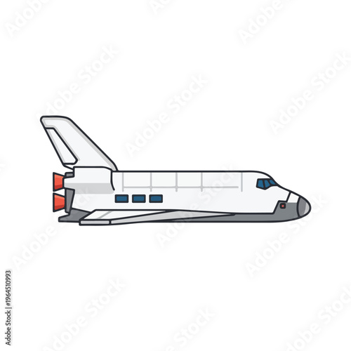 Space Shuttle Side View Illustration