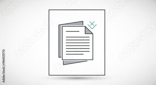 Document Stack with Checkmark - A Symbol of Approval and Task Completion.