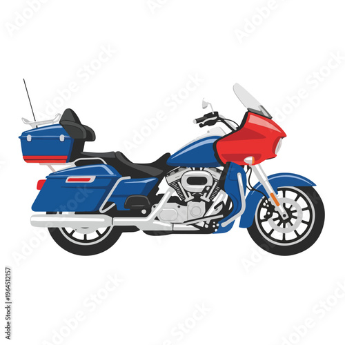 American Style Motorcycle with Side Luggage