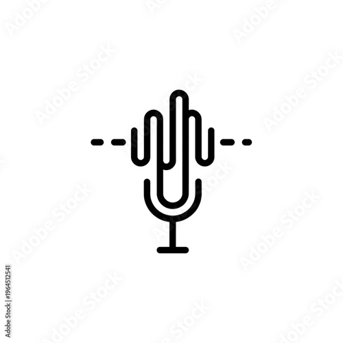 hand holding a microphone vector