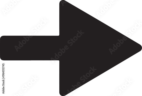 Free Download Black arrow icon, right pointing arrow, vector direction symbol, navigation pointer - GFXLoad