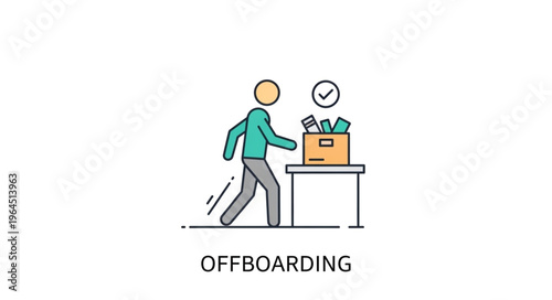 Employee Offboarding Process - Leaving with Belongings and Final Tasks.