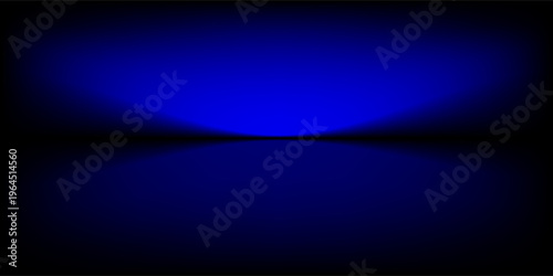 Abstract gradient podium background. blue empty 3d studio backdrop. Clean scene for product presentation mockup template. Vector illustration.