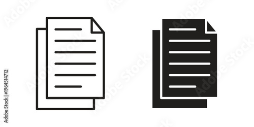 Documents icons. Vector graphic. Editable vector stroke. EPS 10.