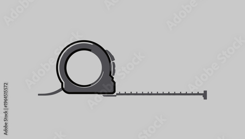 Measuring Tape Icon Vector Illustration - A Simple Design for Tools and Construction Projects