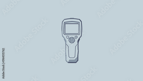 Handheld Digital Measuring Tool Icon Vector. Electronic Diagnostic Device Symbol for Technical Inspection and Temperature Scanning Graphic