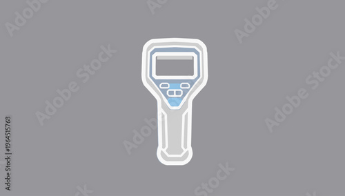 Digital thermal imaging camera icon for contactless temperature scanning in modern bold vector style