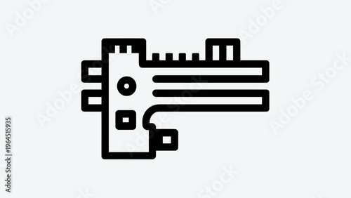 Technical Measurement Tool Icon - Precision Measuring Instrument Graphic