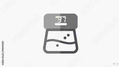 Digital Angle Level Tool Icon - A Flat Vector Illustration for Precision Measurement and Scientific Applications