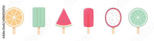 Set of various ice cream icons. ice cream icons. Colorful vector illustration.
