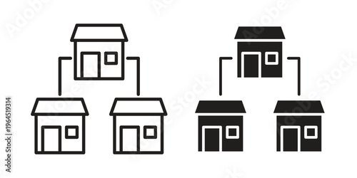 Franchise icons. Vector graphic. Editable vector stroke. EPS 10.