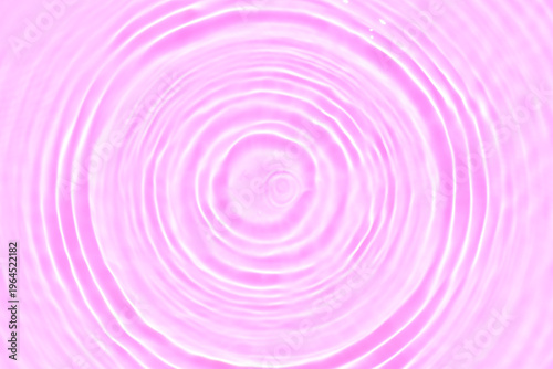 Pink water bubbles on the surface ripples. Defocus blurred transparent pink colored clear calm water surface texture with splash and bubbles. Water waves with shining pattern texture background
