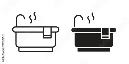 Jacuzzi icons. Vector graphic. Editable vector stroke. EPS 10.