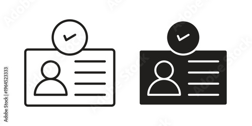 KYC icons. Vector graphic. Editable vector stroke. EPS 10.