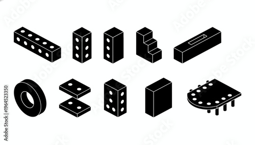 Various electronic components arranged on a surface in a workshop setting with technology and industrial tools
